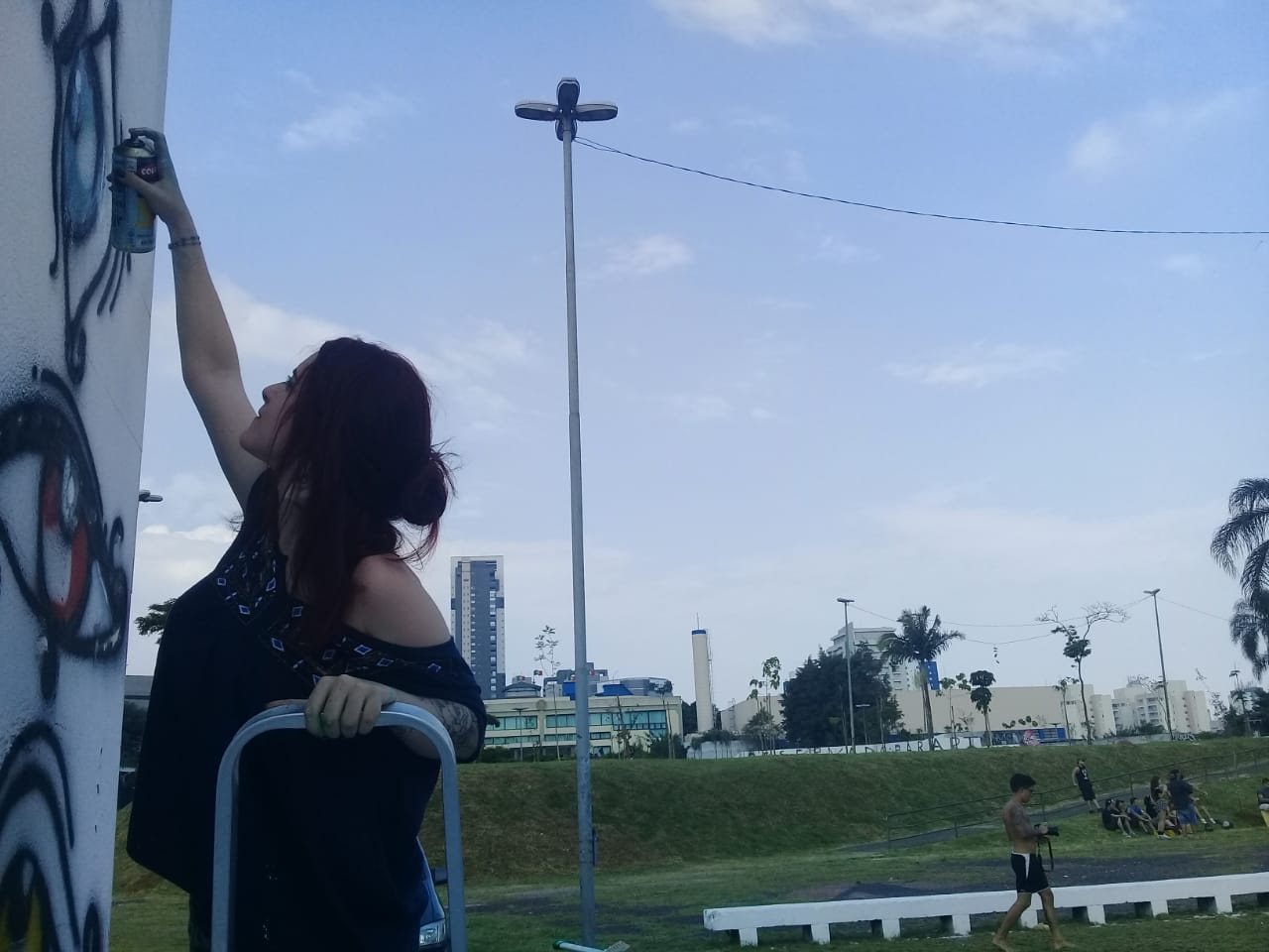 Grafites realizados na Praça Anna dos Santos Figueiredo 